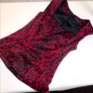 Red Leopard Corset Top